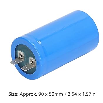 2 Pin Motor Capacitor, 25Uf 450VAC Washer Run Capacitor
